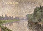 Albert Dubois-Pillet The Marne at Dawn painting